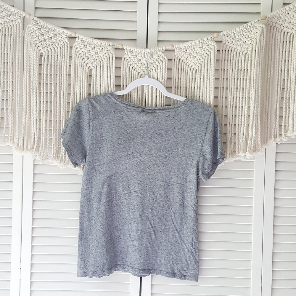 *3/20 J.CREW Gray London City Crewneck Graphic Tee - Picture 5 of 7